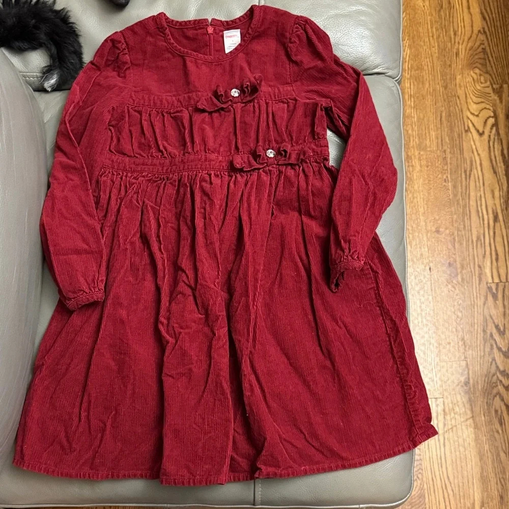 Gymboree Maroon Corduroy Casual Dress size 9
